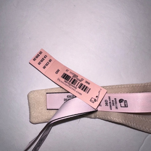 Victoria’s Secret unlined Lace Underwire Bra in Soft Beige size 36D NEW - Picture 3 of 16